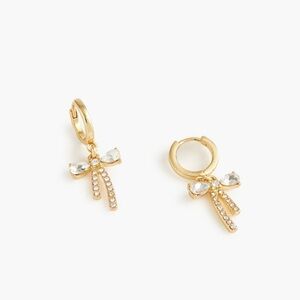 NWT J Crew Dangly Bow Hoop Earrings 🎀